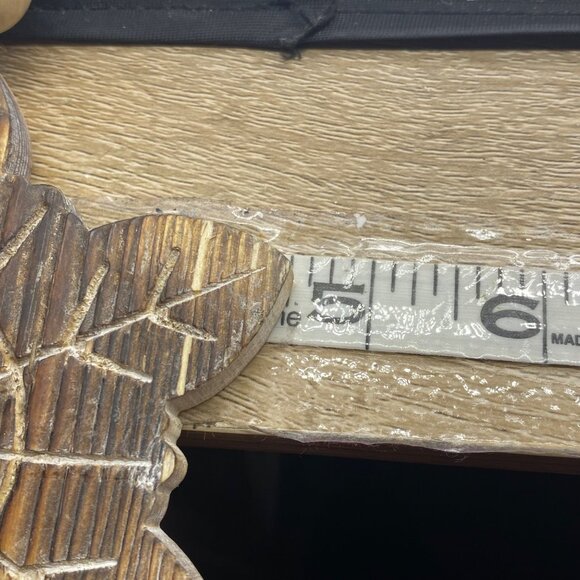 Rustic Wooden Snowflake Ornament Beads Christmas Décor 12”x4.5” Holiday - Picture 5 of 6